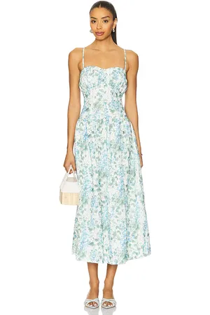 ASTR Vestido midi capria en color azul talla M en - Blue. Talla M (también en L, S, XL, XS).
