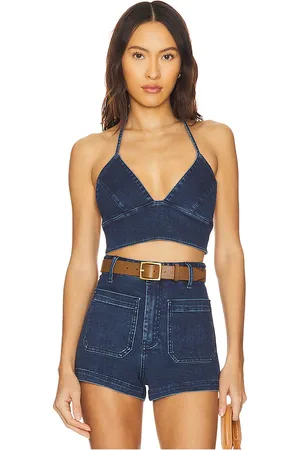 Show Me Your Mumu Palm springs top en color azul talla L en - Blue. Talla L (también en S).