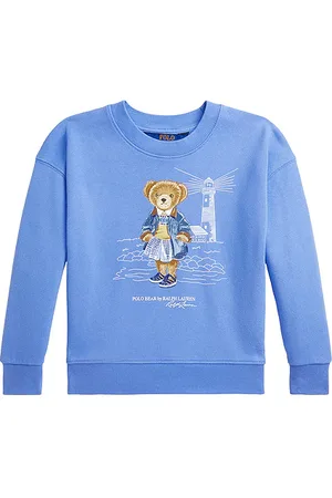 Ralph Lauren Sudadera gráfica de cuello redondo. novelty bear en color azul talla 2 en - Blue. Talla 2 (tamb