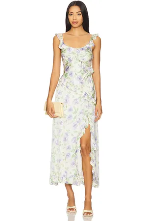 ASTR Falda midi rosalina en color ivory,lavender talla L en - Ivory,Lavender. Talla L (también en M, S