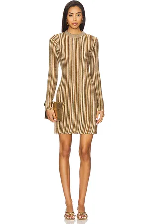 VERONICA BEARD Vestido jane en color bronce metálico talla L en - Metallic Bronze. Talla L (también en M, S, XL, XS).