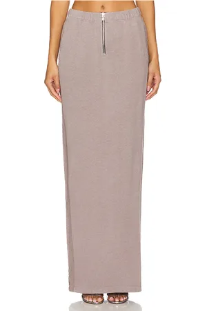 Sami Miro Falda maxi porterhouse en color gris talla L en - Grey. Talla L (también en S, XS).