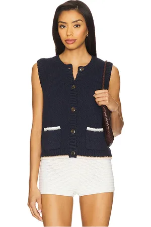 AUTUMN CASHMERE Top chaleco en color azul marino talla L en - Navy. Talla L (también en M, S, XS).
