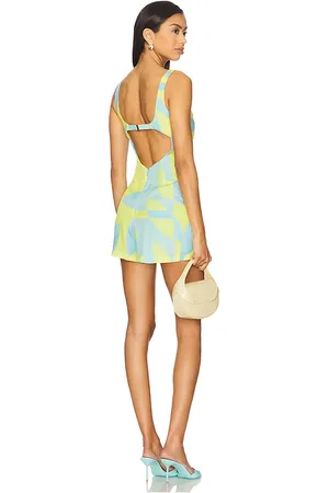 Amanda Uprichard Francie romper en color bebe azul talla L en - Baby Blue. Talla L (también en M, S, XL, XS).
