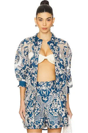 Agua by Agua Bendita Cecilia ribbons top en color azul talla M/L en - Blue. Talla M/L (también en XS/S).