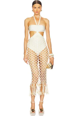 PATBO Vestido white gold beach en color blanco talla S en - White. Talla S (también en XS).