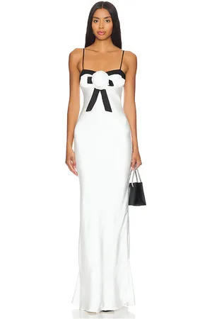 MAJORELLE Vestido largo veronica en color blanco talla M en - White. Talla M (también en L, S, XS, XXS).