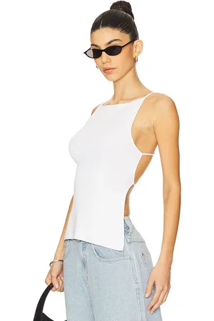 WeWoreWhat Blusa sin mangas top en color blanco talla L en - White. Talla L (también en M, S, XL, XS).