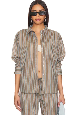 Frankies Bikinis Camisa abotonada griffin en color marrón talla M/L en - Brown. Talla M/L (también en XS/S).