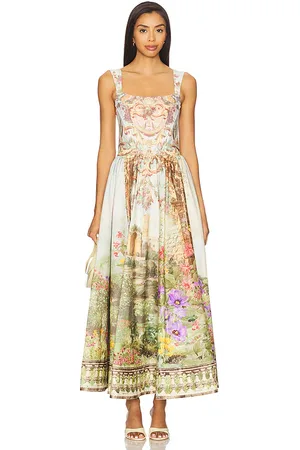 ALICE+OLIVIA Vestido corsé guinevere en color verde talla 0 en - Green. Talla 0 (también en 2).
