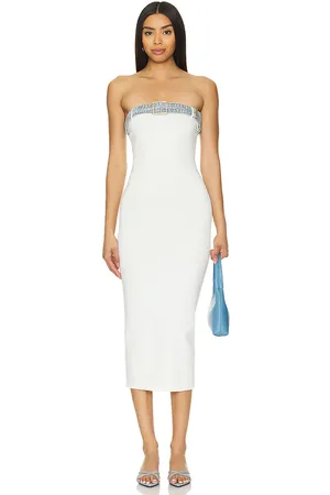 SER.O.YA Vestido midi blanche en color blanco talla S en - White. Talla S (también en XS).
