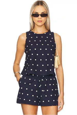 Beach Riot Top sin mangas dollie en color azul marino talla L en - Navy. Talla L (también en M, S, XL, XS).