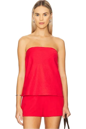 Beach Riot Top sin mangas dollie en color talla L en - Red. Talla L (también en M, S, XL, XS).