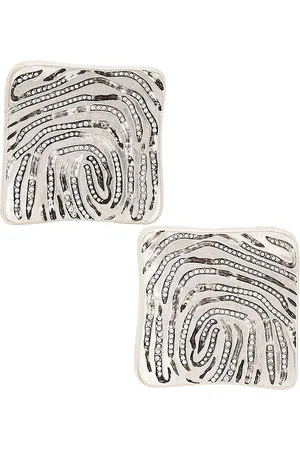 AREA Pendientes en color plateado metálico talla all en - Metallic Silver. Talla all.