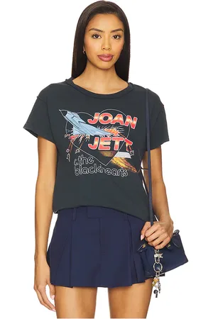 DAYDREAMER Camiseta joan jett fighter reverse girlfriend en color negro talla L en - Black. Talla L (también en M, S, XL, XS)