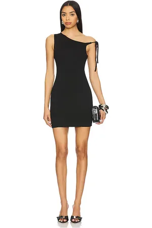 superdown Vestido zia en color talla L en - Black. Talla L (también en M, S, XL, XS, XXS).