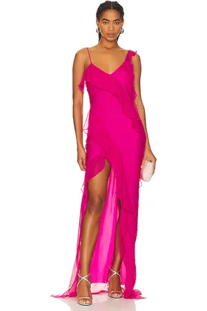 Amanda Uprichard Vestido largo cassilda en color fucsia talla S en - Fuchsia. Talla S (también en XS).