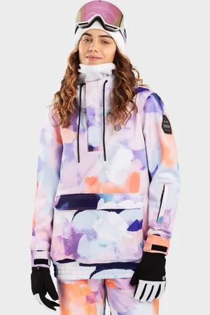 Siroko Chamarra de Nieve con Bolsillo Canguro para Mujer W3-W Halo