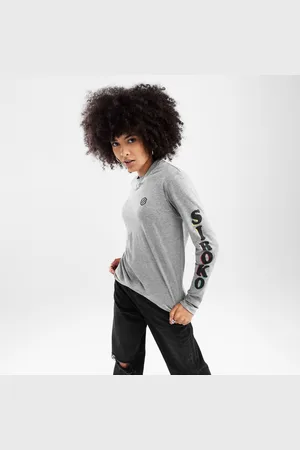 Siroko 30 Playera de Manga Larga para Mujer Distort-W