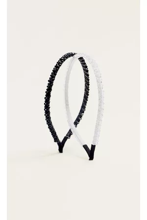 Stradivarius Mujer Diademas - Set 2 Diademas Piedras Negro