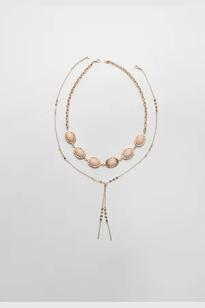 Stradivarius Set 2 collares lariat y resina OS