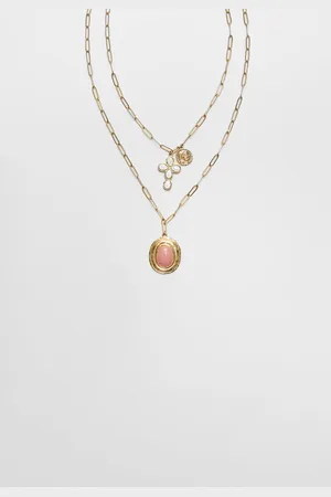Stradivarius Set 2 collares cruz OS