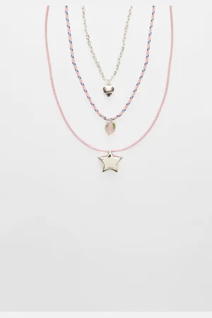 Stradivarius Set 3 collares cuerda estrella OS