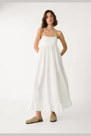 Stradivarius Vestido largo popelín 28