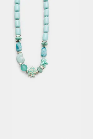 Stradivarius Collar abalorios pez OS