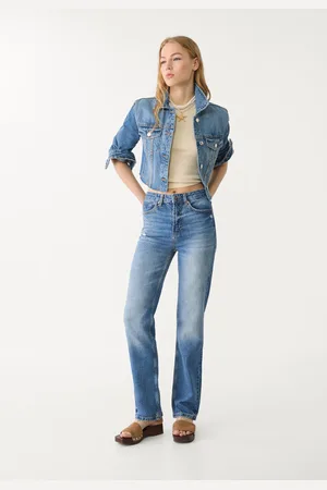 Stradivarius D98 Jeans Straight efecto vintage 34