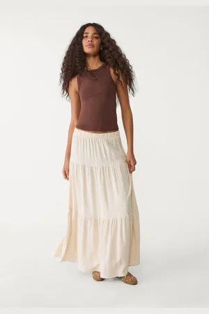 Stradivarius Falda midi boho 26