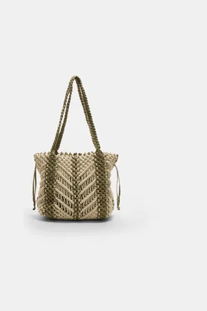 Stradivarius Bolso shopper macramé OS