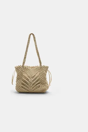 Stradivarius Bolso shopper macramé OS