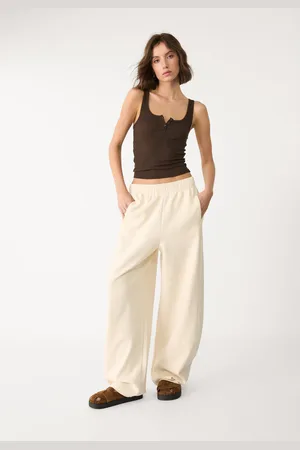Stradivarius Pantalón felpa barrel 30