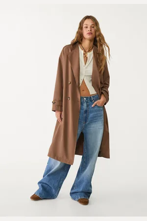 Stradivarius Trench fluido largo 26