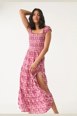Stradivarius Vestido fluido midi estampado 24