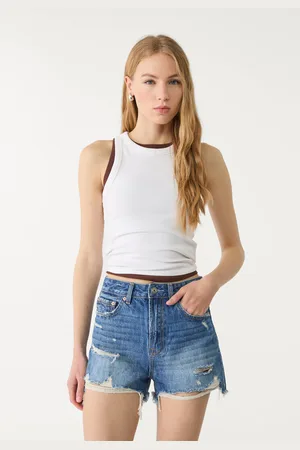 Stradivarius D75 Short denim rotos 24