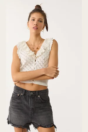 Stradivarius D75 Short denim rotos 32