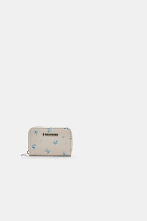Stradivarius Monedero cremallera flores OS