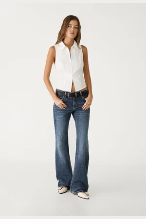 Stradivarius Camisa fitted sin mangas cremallera 32