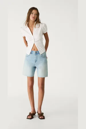 Stradivarius Bermuda denim mid rise 34