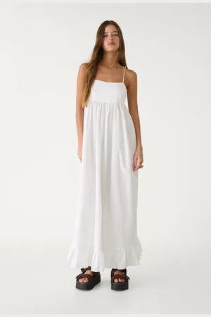 Stradivarius Vestido largo popelín 28