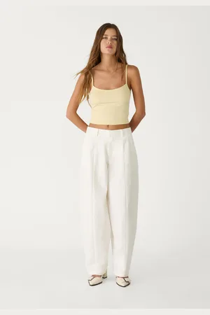 Stradivarius Pantalón popelín balloon 34