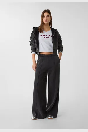 Stradivarius Pantalón wide leg tacto suave 26