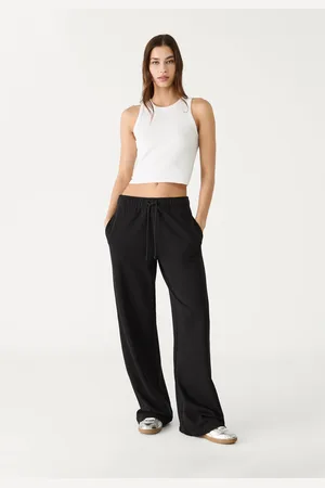 Stradivarius Pantalón jogger wide leg 32