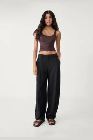 Stradivarius Pantalón vestir baggy nervio 34