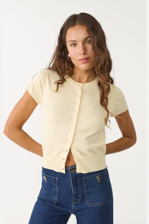 Stradivarius Top punto botones manga corta 28