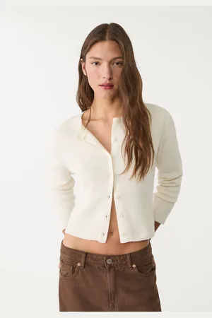 Stradivarius Chaqueta punto rib botones 24