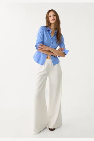 Stradivarius Camisa básica fitted rayas 28