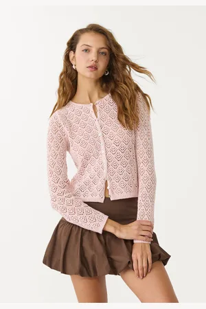 Stradivarius Chaqueta botones punto calado 24